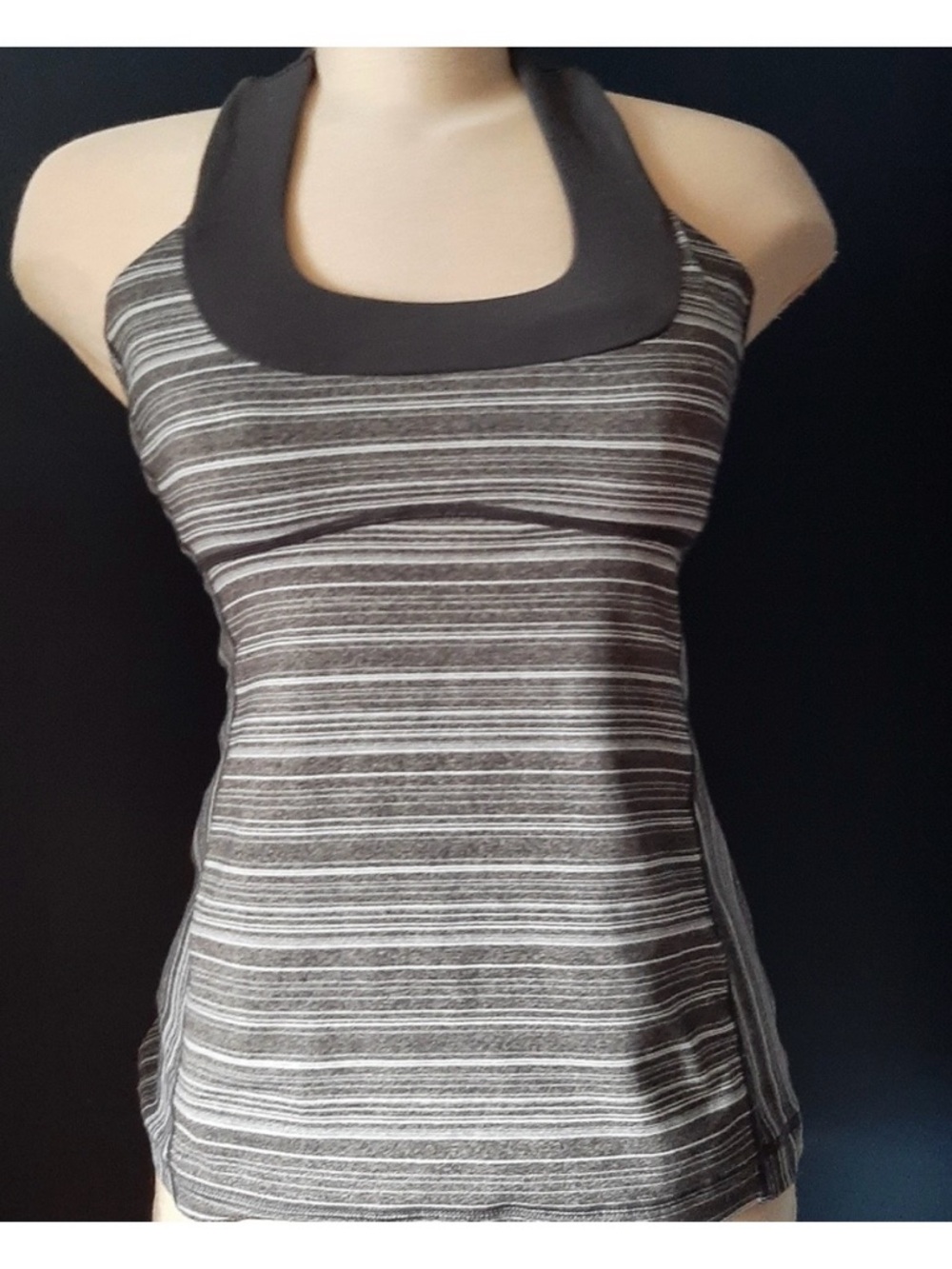 Lululemon Striped Gray Racerback Tank Top - Picture 2 of 4